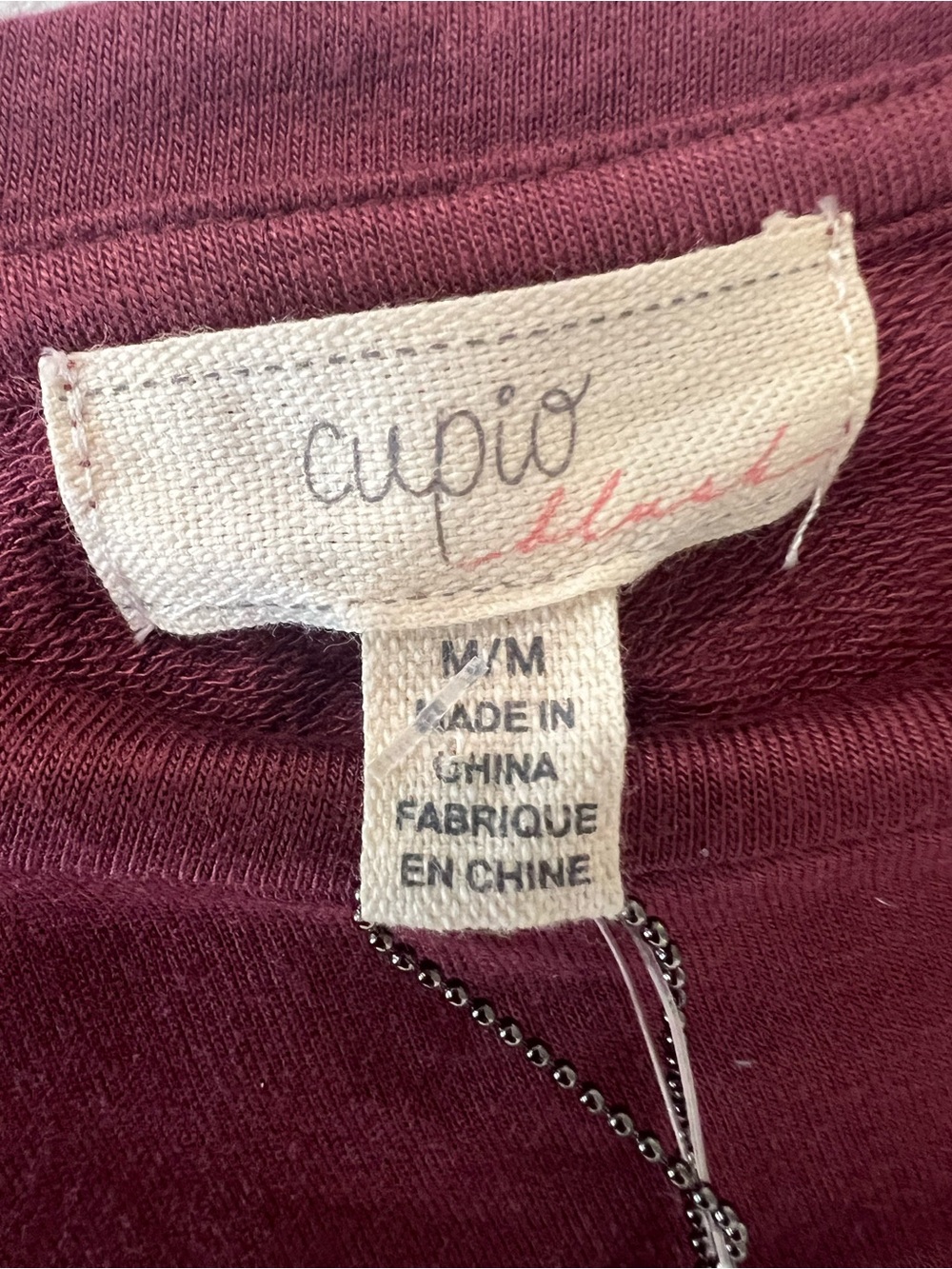 CUPIO Women’s Twist-Front 3/4 Sleeve Top - Mauve Pink M - Picture 5 of 9